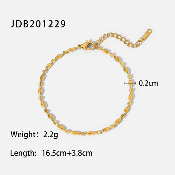 18K Gold Plated Beaded Bracelet - Picture 8 of 9